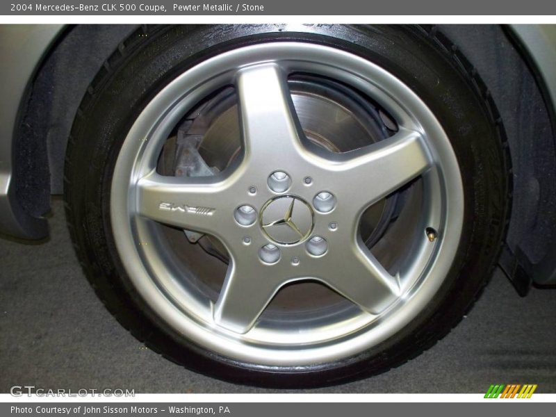 Pewter Metallic / Stone 2004 Mercedes-Benz CLK 500 Coupe