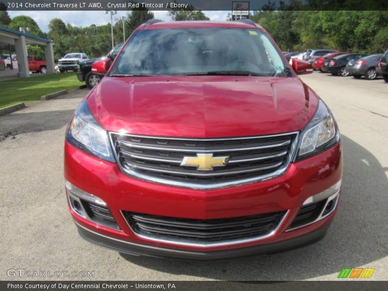 Crystal Red Tintcoat / Ebony 2014 Chevrolet Traverse LT AWD