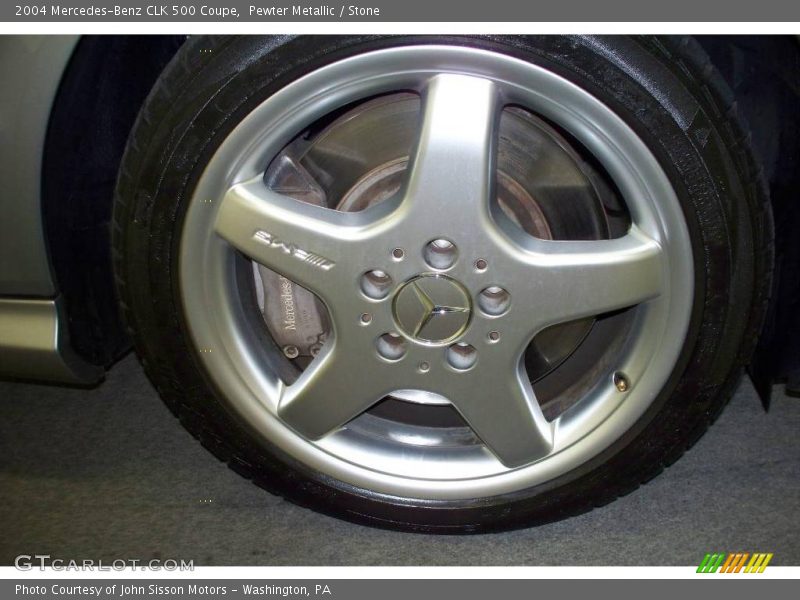 Pewter Metallic / Stone 2004 Mercedes-Benz CLK 500 Coupe