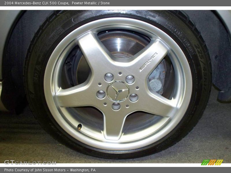Pewter Metallic / Stone 2004 Mercedes-Benz CLK 500 Coupe
