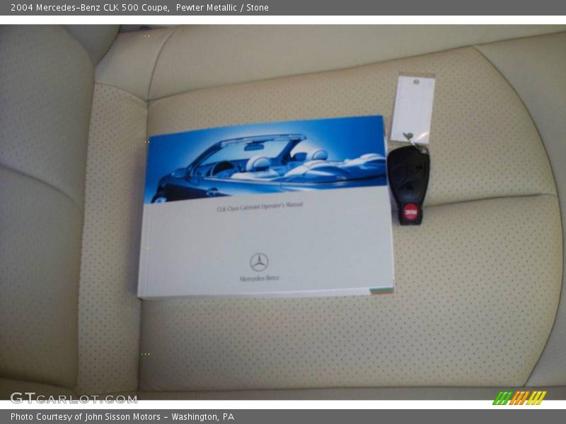 Pewter Metallic / Stone 2004 Mercedes-Benz CLK 500 Coupe