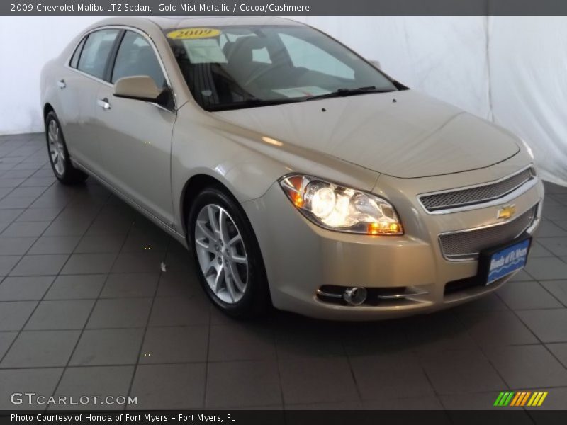 Gold Mist Metallic / Cocoa/Cashmere 2009 Chevrolet Malibu LTZ Sedan