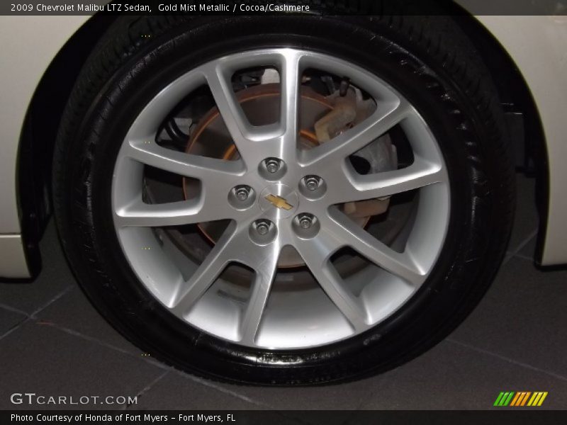 Gold Mist Metallic / Cocoa/Cashmere 2009 Chevrolet Malibu LTZ Sedan
