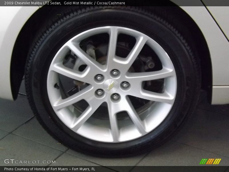 Gold Mist Metallic / Cocoa/Cashmere 2009 Chevrolet Malibu LTZ Sedan