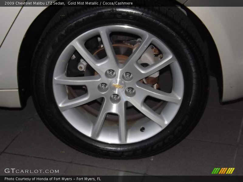 Gold Mist Metallic / Cocoa/Cashmere 2009 Chevrolet Malibu LTZ Sedan