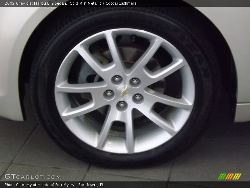 Gold Mist Metallic / Cocoa/Cashmere 2009 Chevrolet Malibu LTZ Sedan