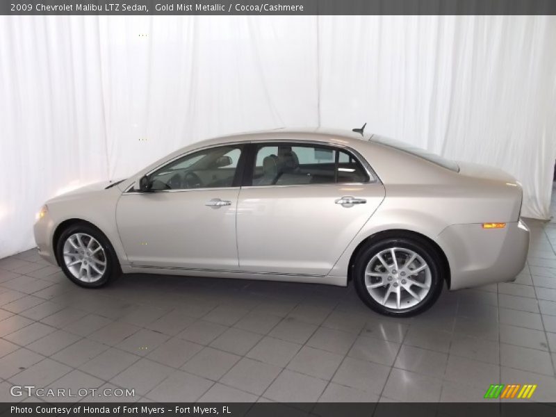 Gold Mist Metallic / Cocoa/Cashmere 2009 Chevrolet Malibu LTZ Sedan