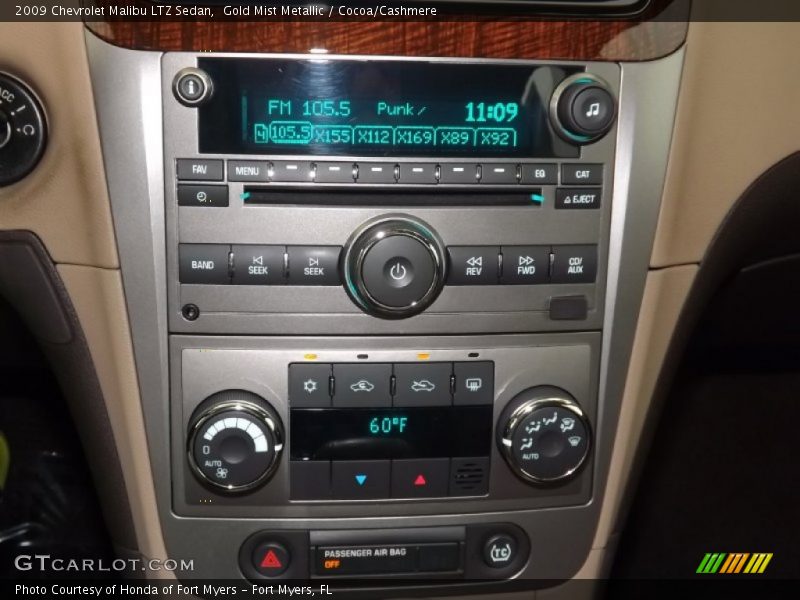 Gold Mist Metallic / Cocoa/Cashmere 2009 Chevrolet Malibu LTZ Sedan