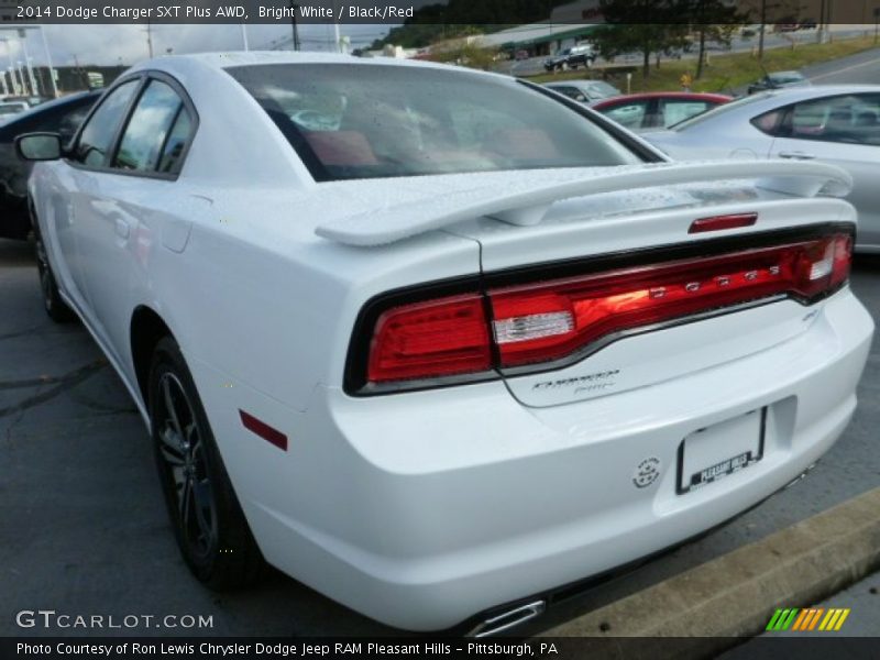 Bright White / Black/Red 2014 Dodge Charger SXT Plus AWD