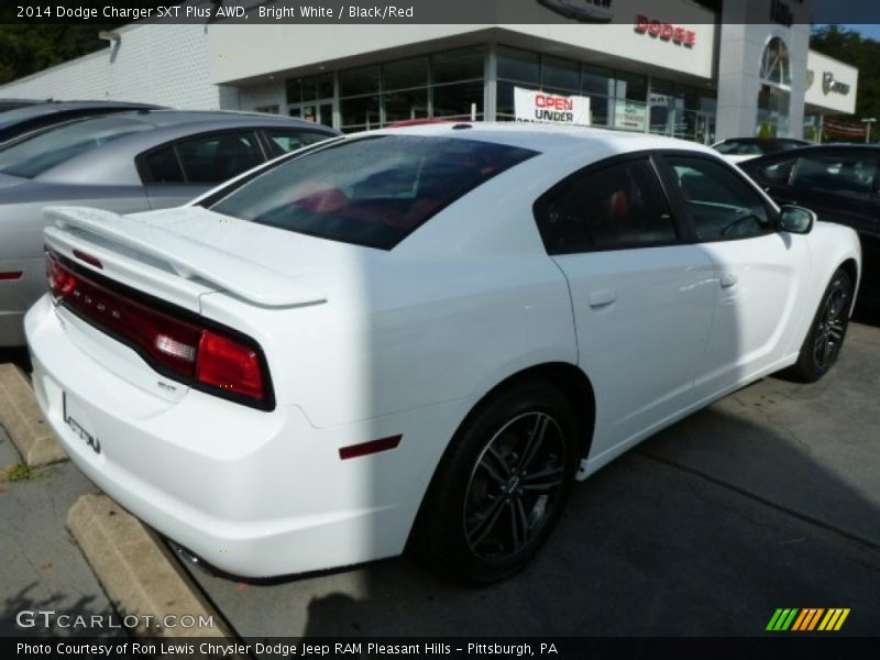 Bright White / Black/Red 2014 Dodge Charger SXT Plus AWD