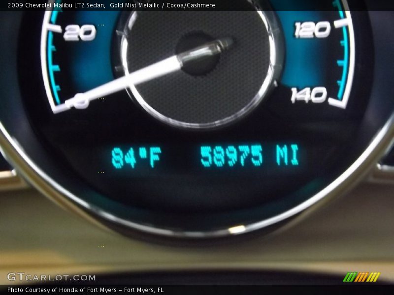 Gold Mist Metallic / Cocoa/Cashmere 2009 Chevrolet Malibu LTZ Sedan