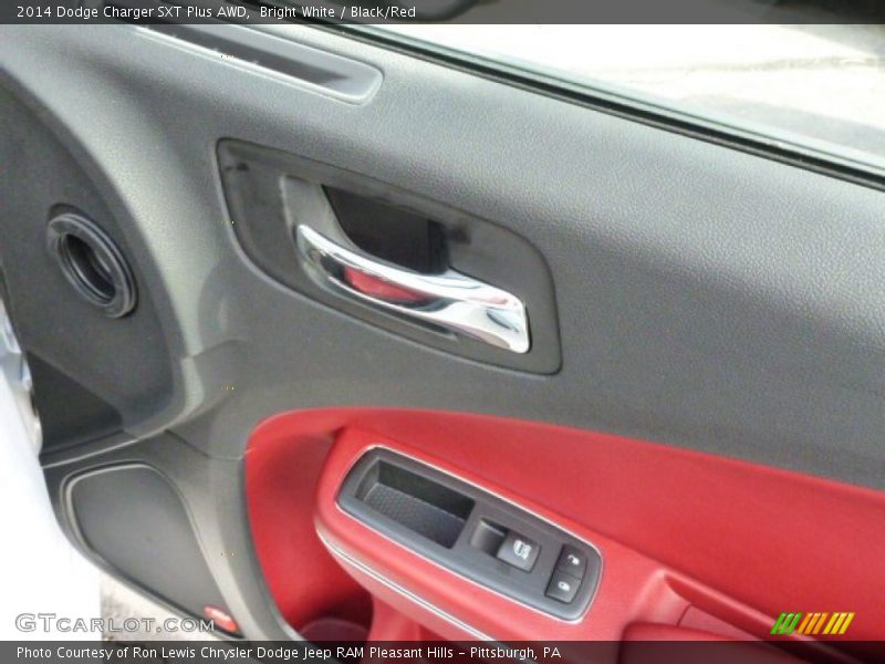 Bright White / Black/Red 2014 Dodge Charger SXT Plus AWD