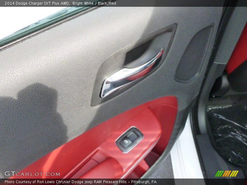 Bright White / Black/Red 2014 Dodge Charger SXT Plus AWD