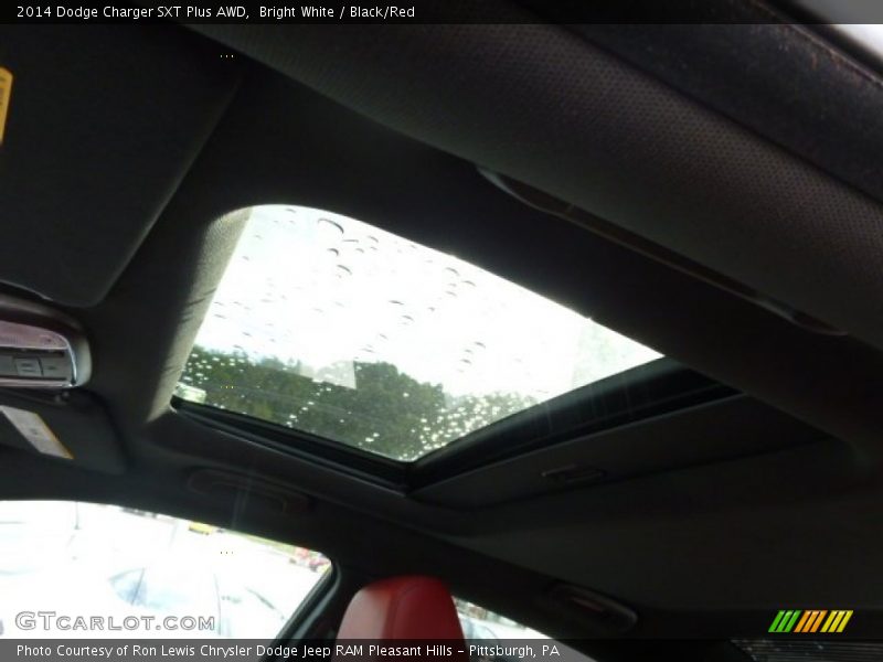 Bright White / Black/Red 2014 Dodge Charger SXT Plus AWD
