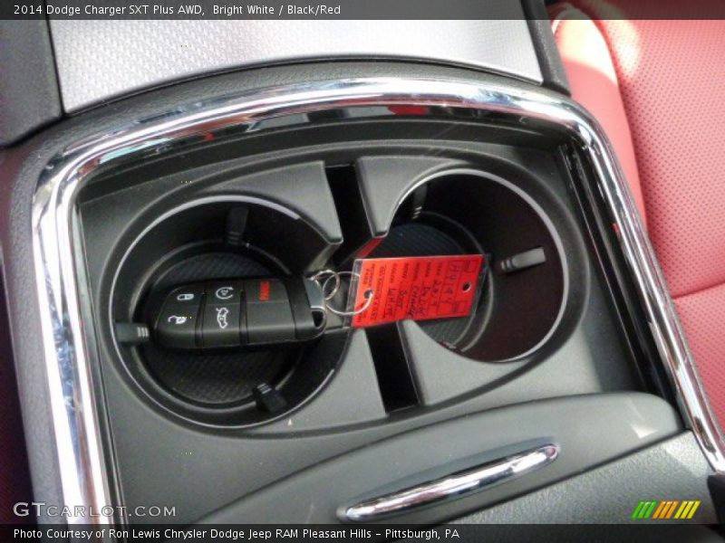 Bright White / Black/Red 2014 Dodge Charger SXT Plus AWD