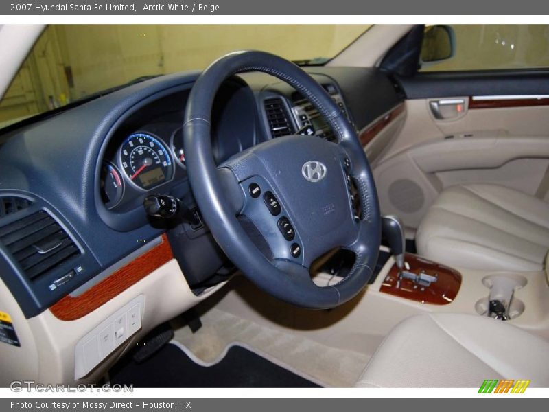 Arctic White / Beige 2007 Hyundai Santa Fe Limited