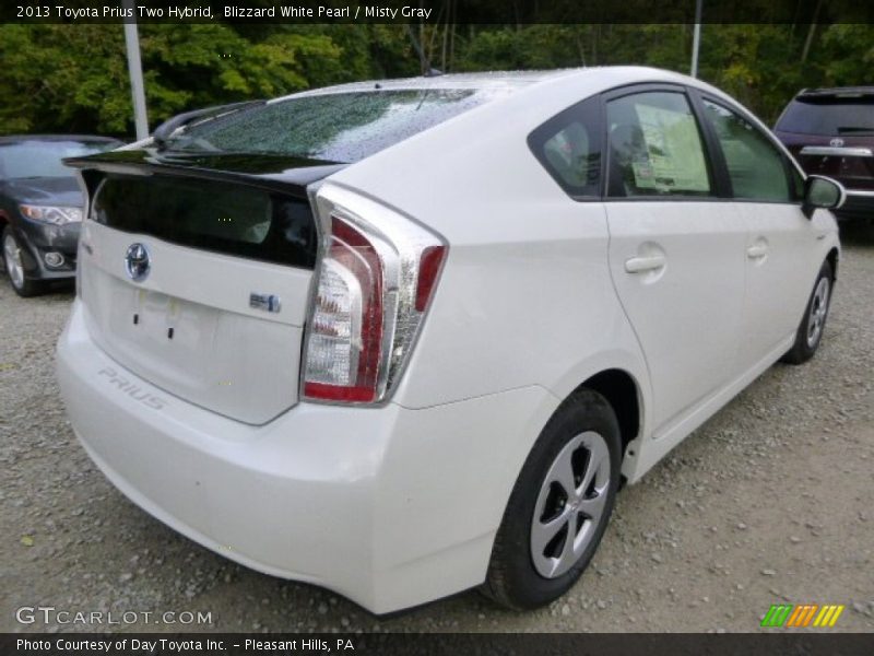 Blizzard White Pearl / Misty Gray 2013 Toyota Prius Two Hybrid