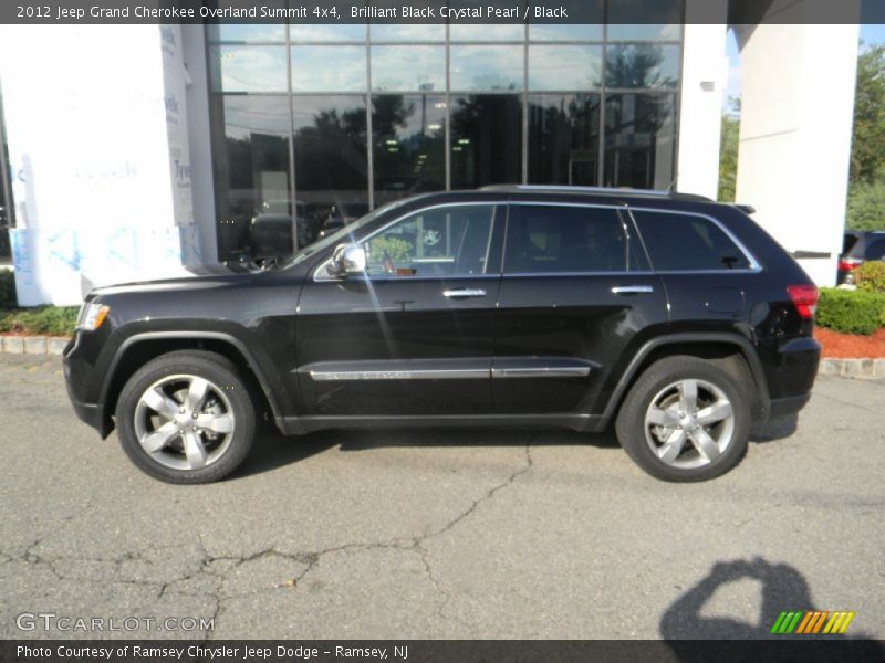 Brilliant Black Crystal Pearl / Black 2012 Jeep Grand Cherokee Overland Summit 4x4