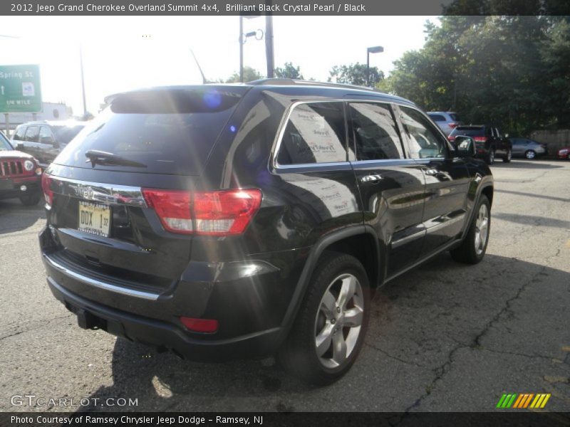 Brilliant Black Crystal Pearl / Black 2012 Jeep Grand Cherokee Overland Summit 4x4