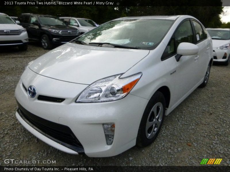 Blizzard White Pearl / Misty Gray 2013 Toyota Prius Two Hybrid
