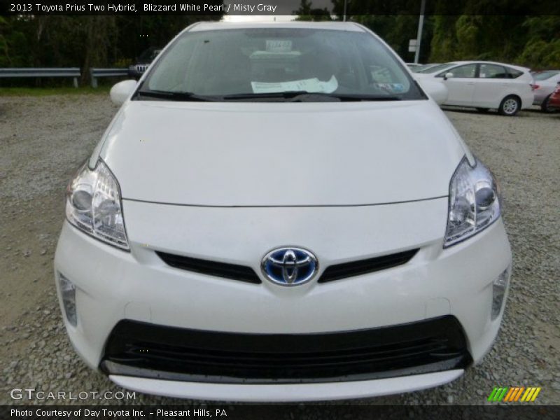 Blizzard White Pearl / Misty Gray 2013 Toyota Prius Two Hybrid