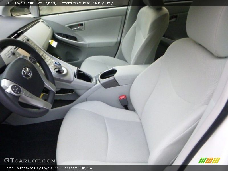 Blizzard White Pearl / Misty Gray 2013 Toyota Prius Two Hybrid
