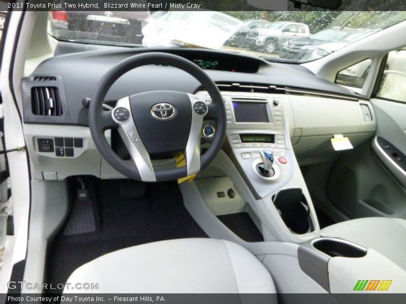 Blizzard White Pearl / Misty Gray 2013 Toyota Prius Two Hybrid