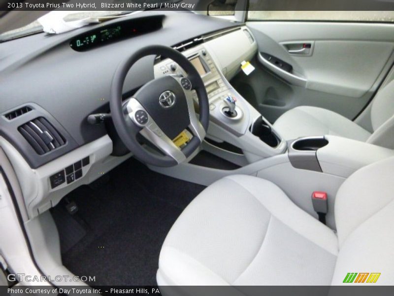 Blizzard White Pearl / Misty Gray 2013 Toyota Prius Two Hybrid