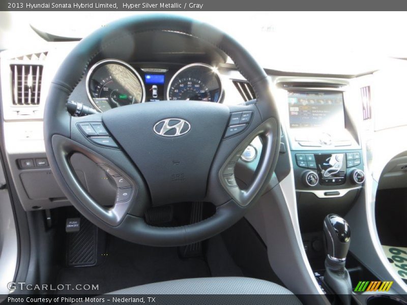 Hyper Silver Metallic / Gray 2013 Hyundai Sonata Hybrid Limited