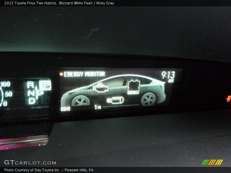 Blizzard White Pearl / Misty Gray 2013 Toyota Prius Two Hybrid