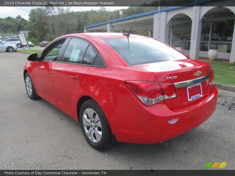Red Hot / Jet Black/Medium Titanium 2014 Chevrolet Cruze LS