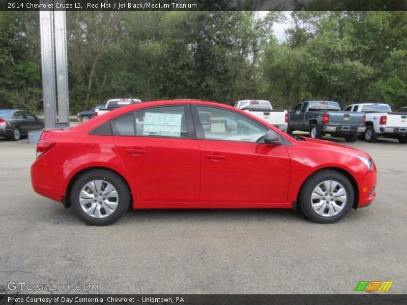 Red Hot / Jet Black/Medium Titanium 2014 Chevrolet Cruze LS