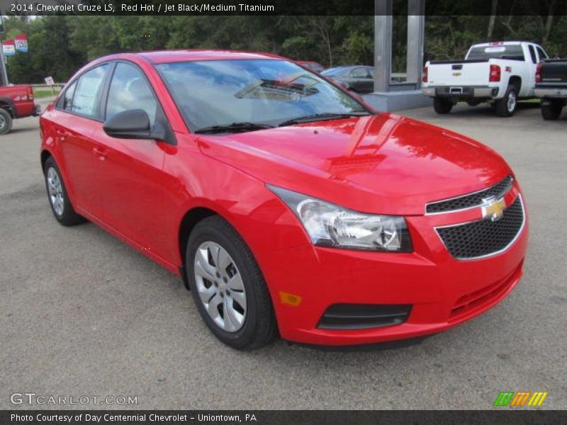 Red Hot / Jet Black/Medium Titanium 2014 Chevrolet Cruze LS