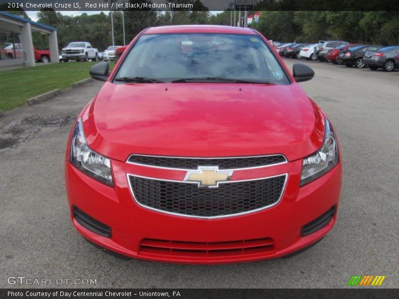 Red Hot / Jet Black/Medium Titanium 2014 Chevrolet Cruze LS