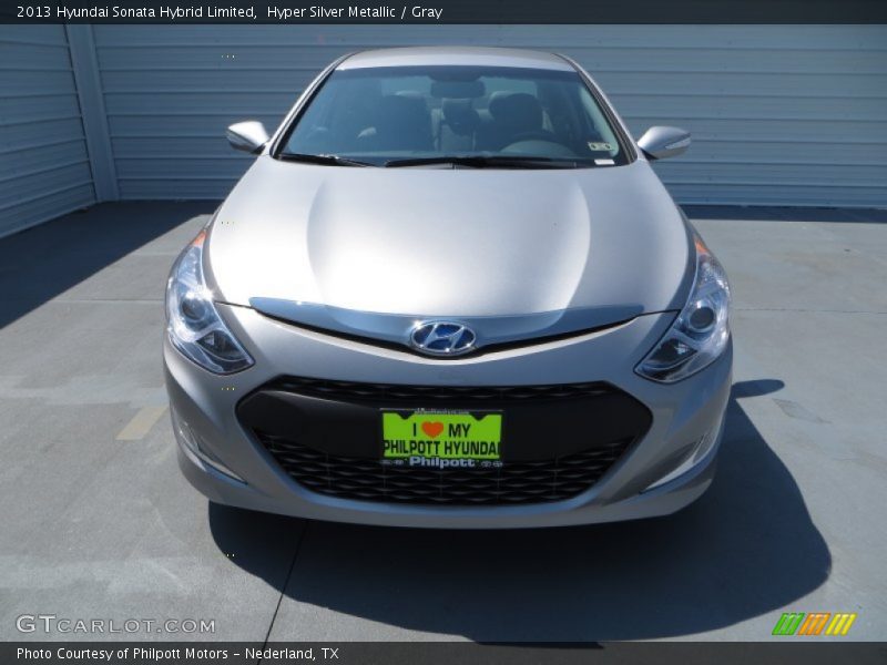 Hyper Silver Metallic / Gray 2013 Hyundai Sonata Hybrid Limited