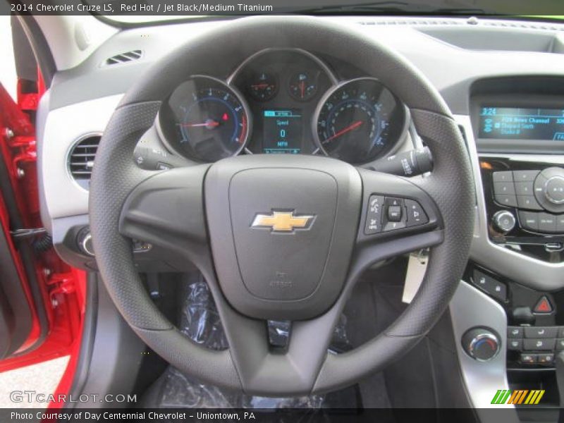 Red Hot / Jet Black/Medium Titanium 2014 Chevrolet Cruze LS