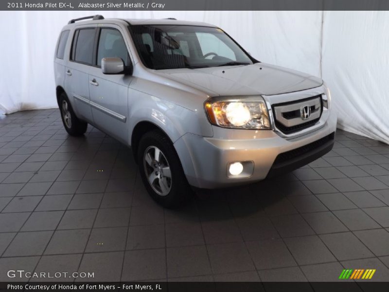 Alabaster Silver Metallic / Gray 2011 Honda Pilot EX-L