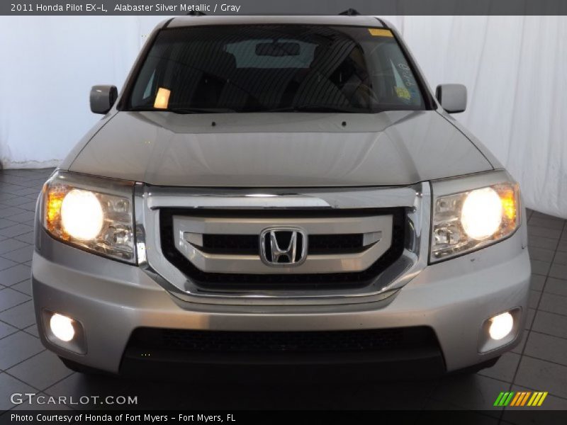 Alabaster Silver Metallic / Gray 2011 Honda Pilot EX-L