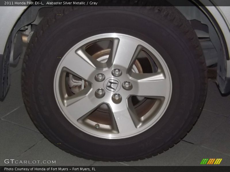 Alabaster Silver Metallic / Gray 2011 Honda Pilot EX-L