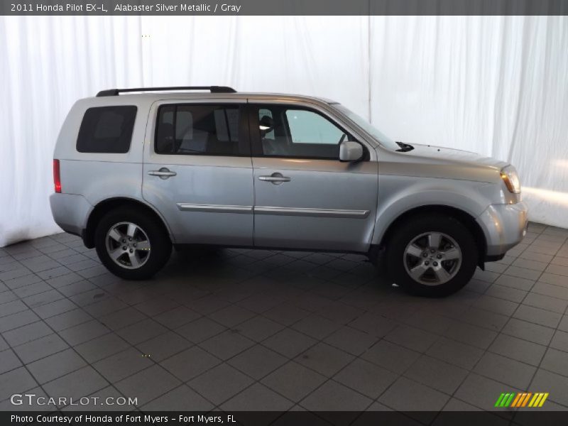 Alabaster Silver Metallic / Gray 2011 Honda Pilot EX-L