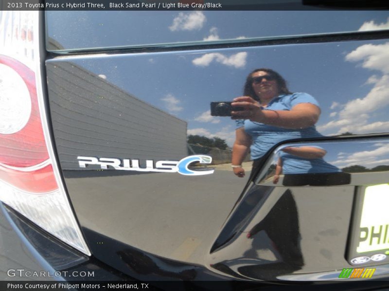 Black Sand Pearl / Light Blue Gray/Black 2013 Toyota Prius c Hybrid Three