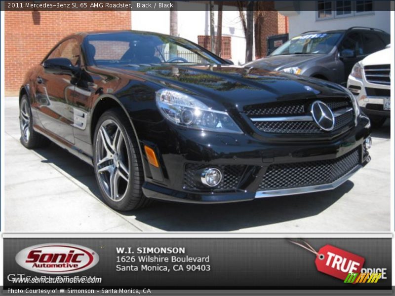 Black / Black 2011 Mercedes-Benz SL 65 AMG Roadster