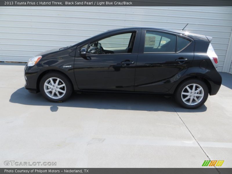 Black Sand Pearl / Light Blue Gray/Black 2013 Toyota Prius c Hybrid Three