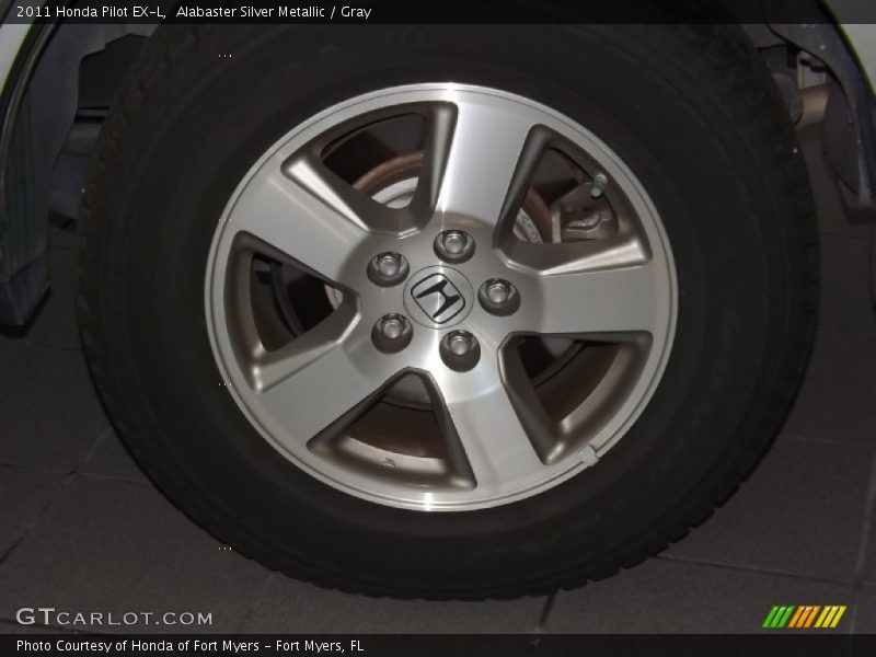Alabaster Silver Metallic / Gray 2011 Honda Pilot EX-L