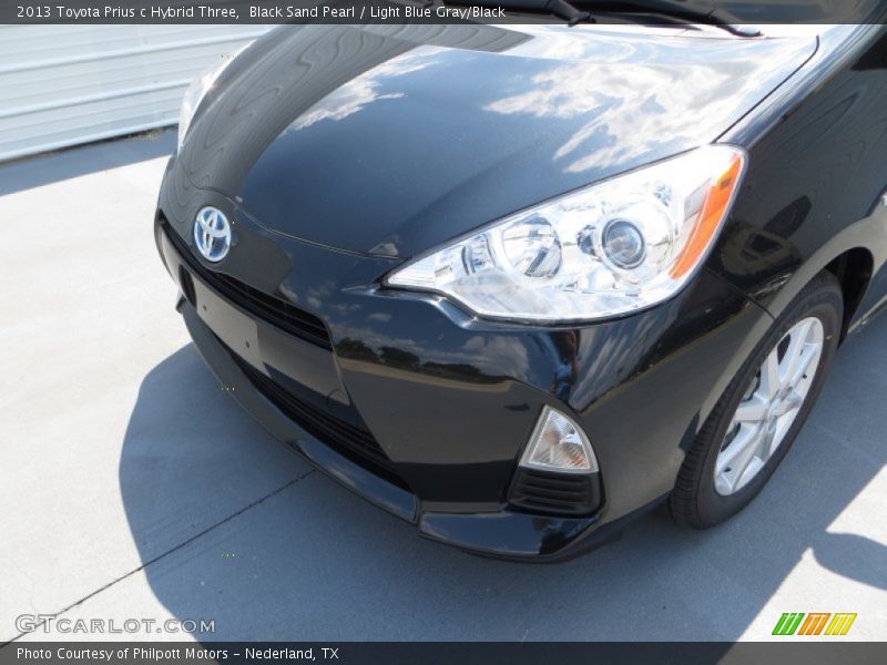 Black Sand Pearl / Light Blue Gray/Black 2013 Toyota Prius c Hybrid Three