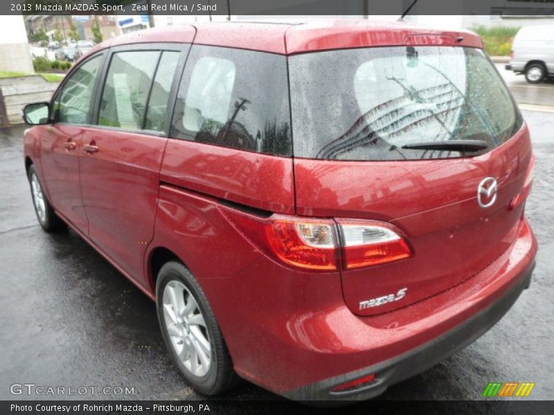 Zeal Red Mica / Sand 2013 Mazda MAZDA5 Sport
