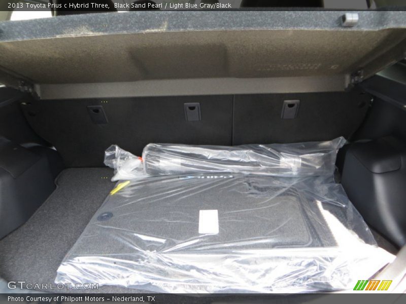 Black Sand Pearl / Light Blue Gray/Black 2013 Toyota Prius c Hybrid Three