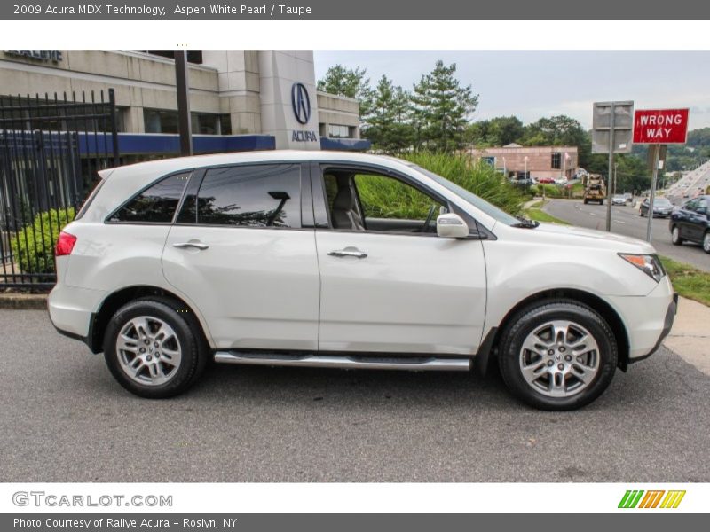 Aspen White Pearl / Taupe 2009 Acura MDX Technology