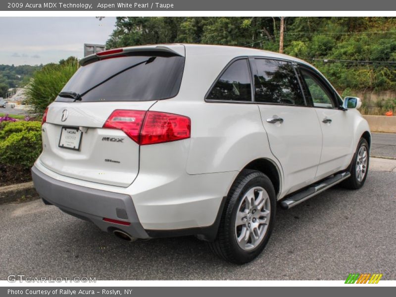 Aspen White Pearl / Taupe 2009 Acura MDX Technology