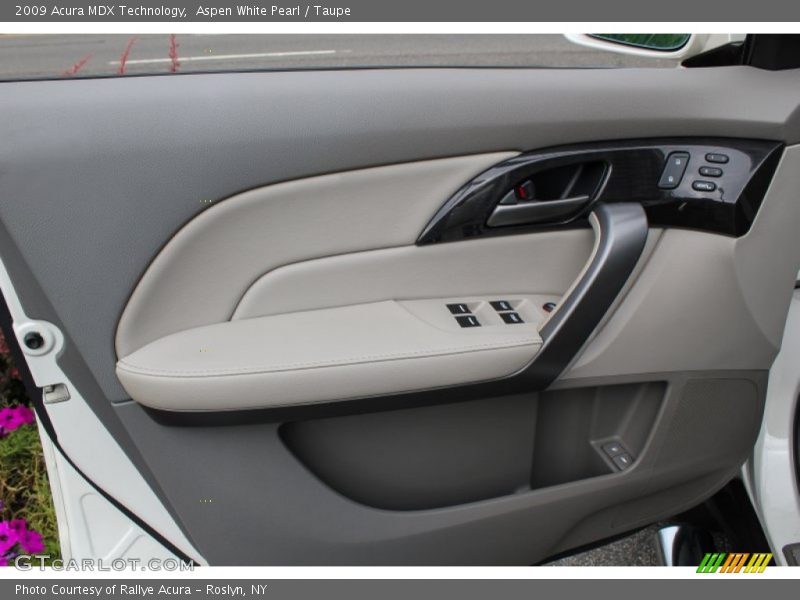 Aspen White Pearl / Taupe 2009 Acura MDX Technology
